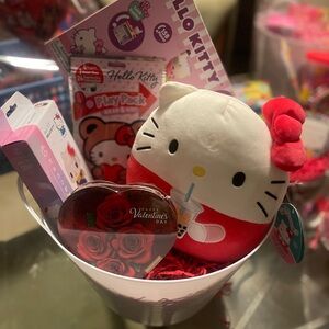 Hello Kitty Red and White Valentine's Basket